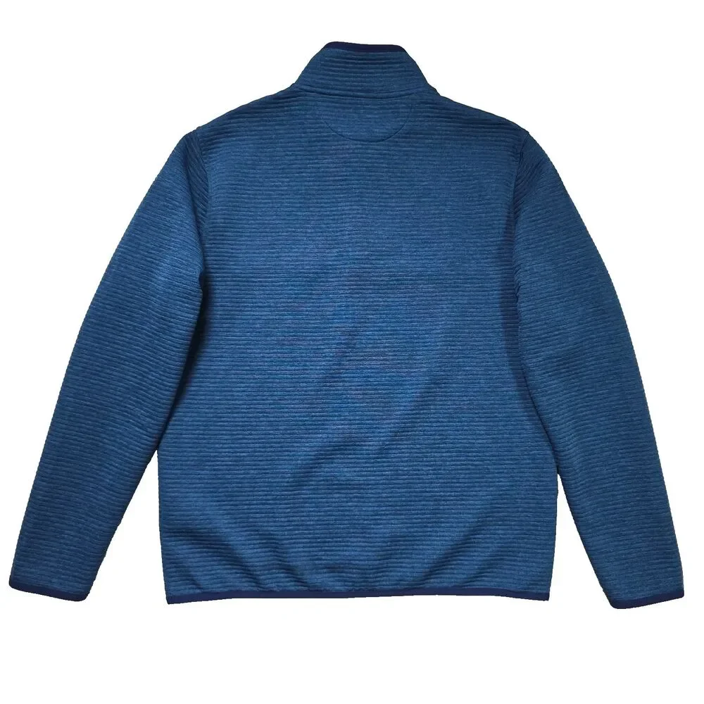 J.Crew Authentic Fleece Mens Medium Heritage Snap Neck Blue Sweater